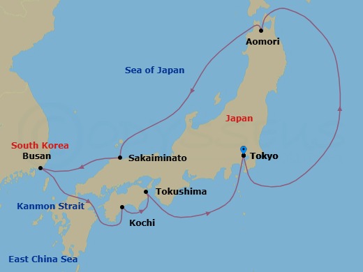 Itinerary map