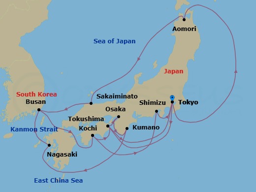 Itinerary map