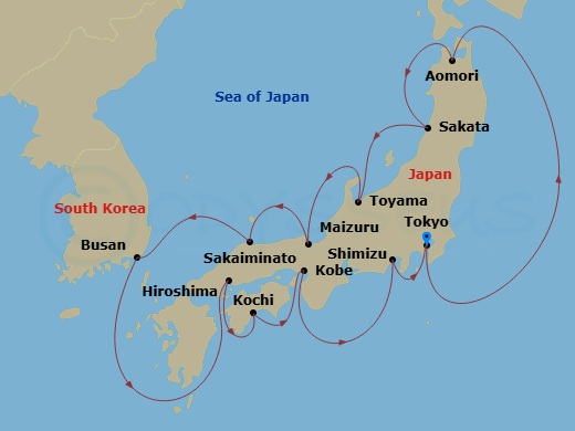 Itinerary map
