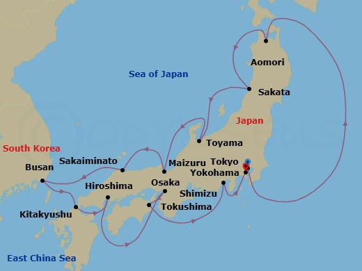 Itinerary map