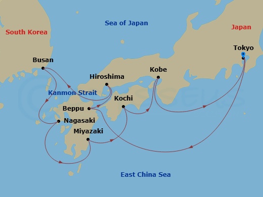 Itinerary map