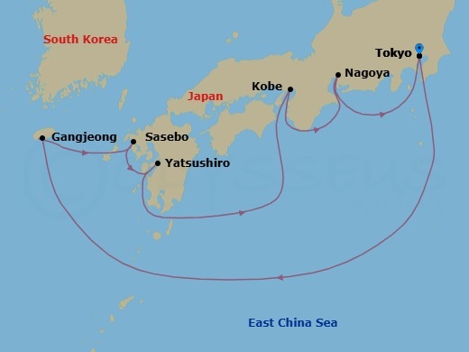 Itinerary map