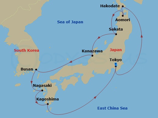 Itinerary map