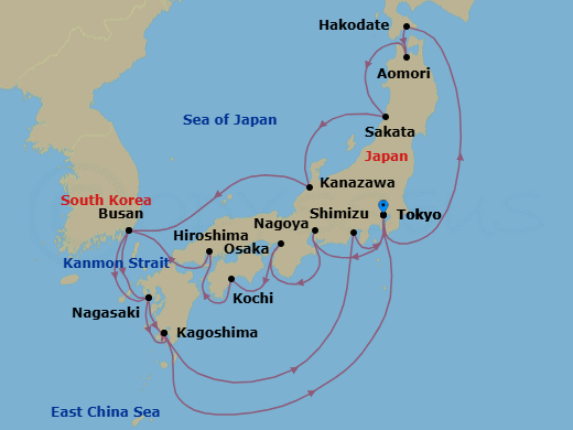 Itinerary map