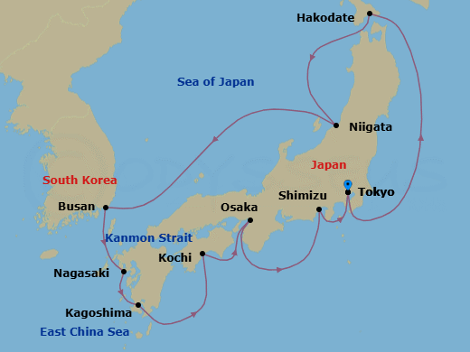 Itinerary map