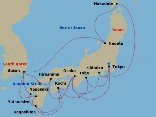 Itinerary map