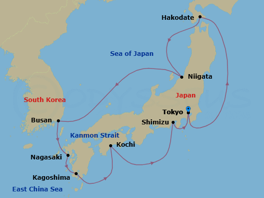 Itinerary map