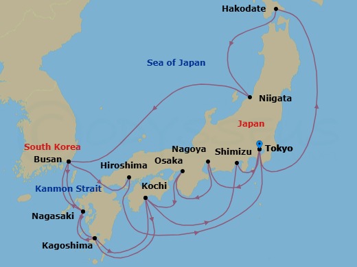 Itinerary map