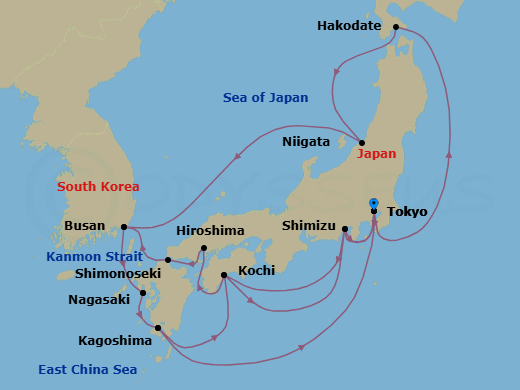 Itinerary map