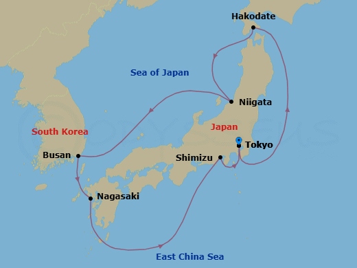 Itinerary map