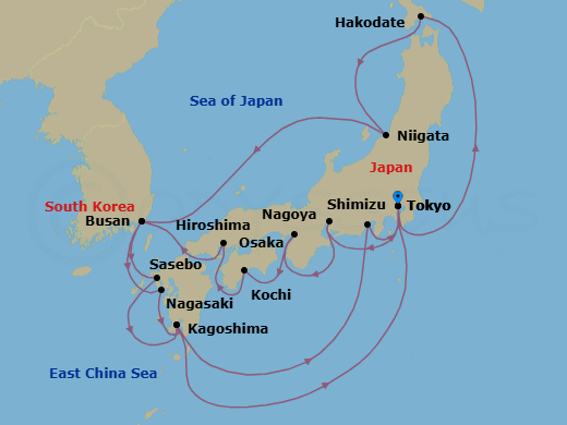 Itinerary map