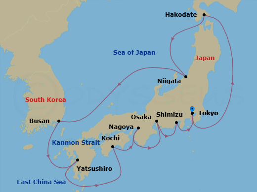 Itinerary map