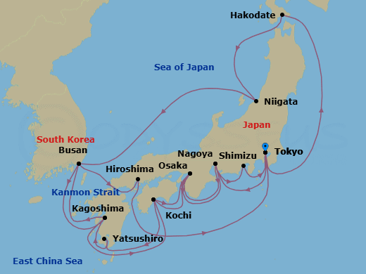 Itinerary map