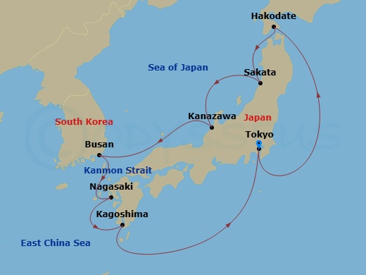 Itinerary map