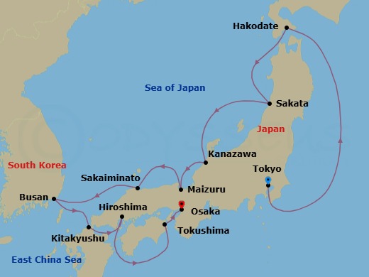 Itinerary map