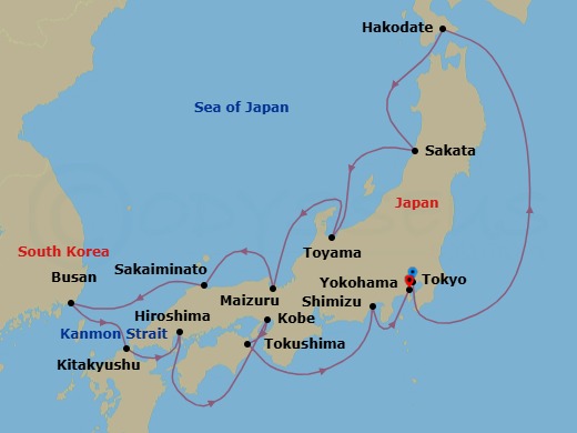 Itinerary map