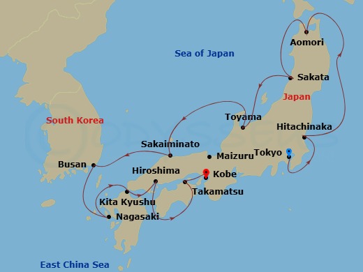 Itinerary map