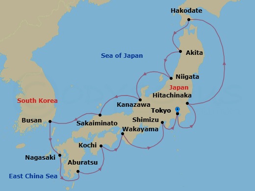 Itinerary map