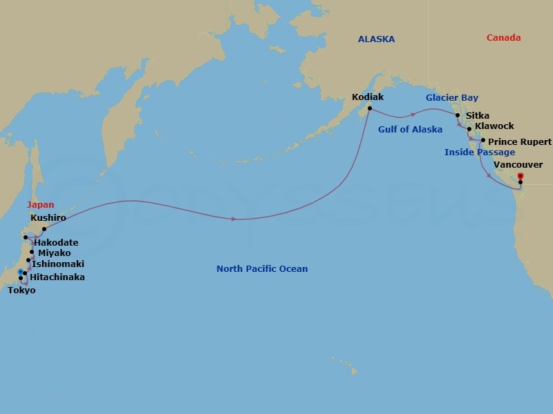 Itinerary map