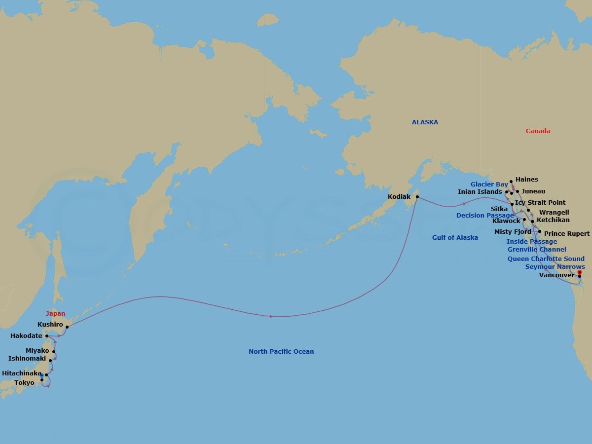 Itinerary map