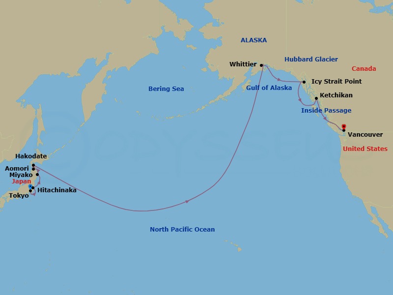 Itinerary map