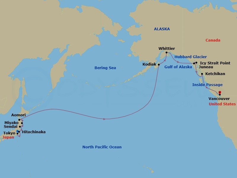 Itinerary map