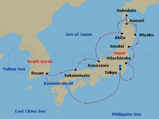 Itinerary map