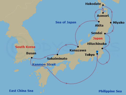 Itinerary map
