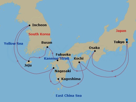 Itinerary map