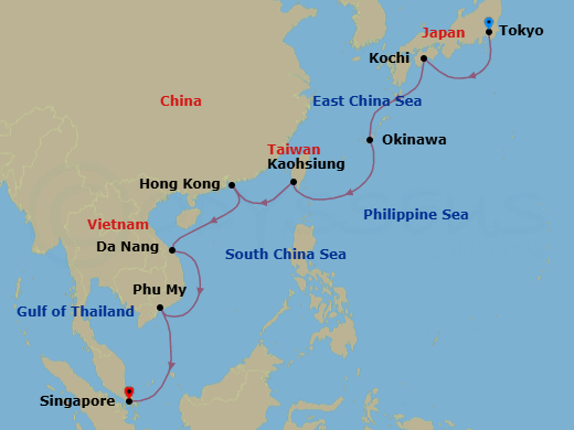 Itinerary map