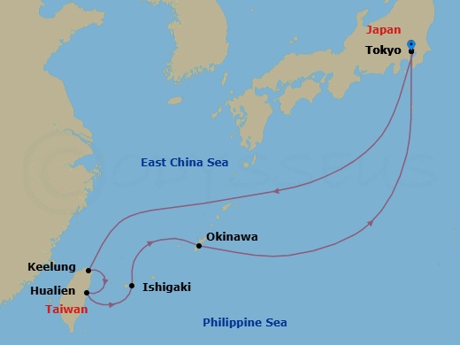 Itinerary map