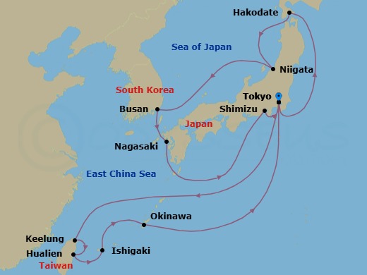 Itinerary map