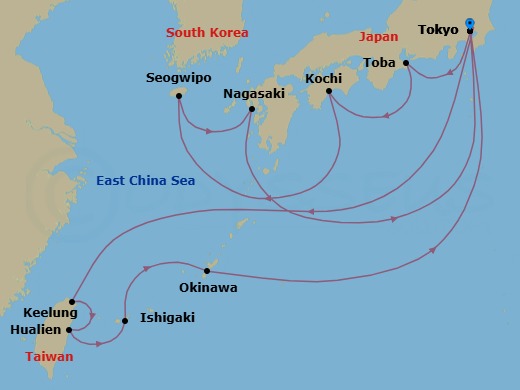Itinerary map