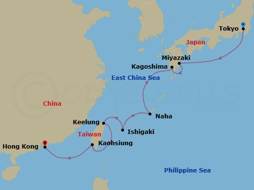Itinerary map
