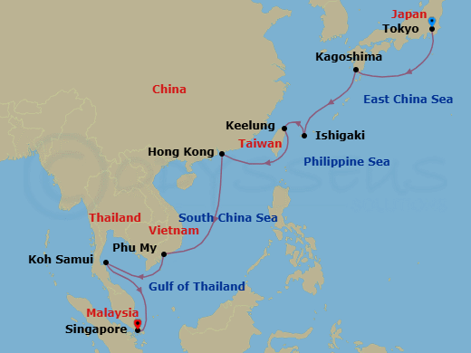 Itinerary map