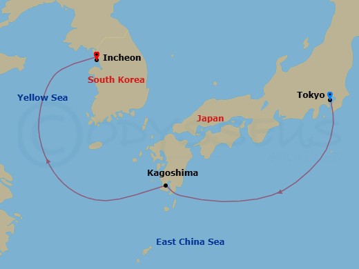 Itinerary map