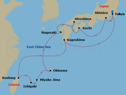Itinerary map