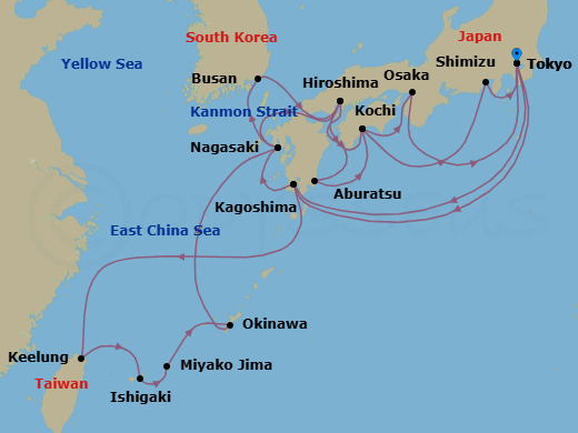 Itinerary map
