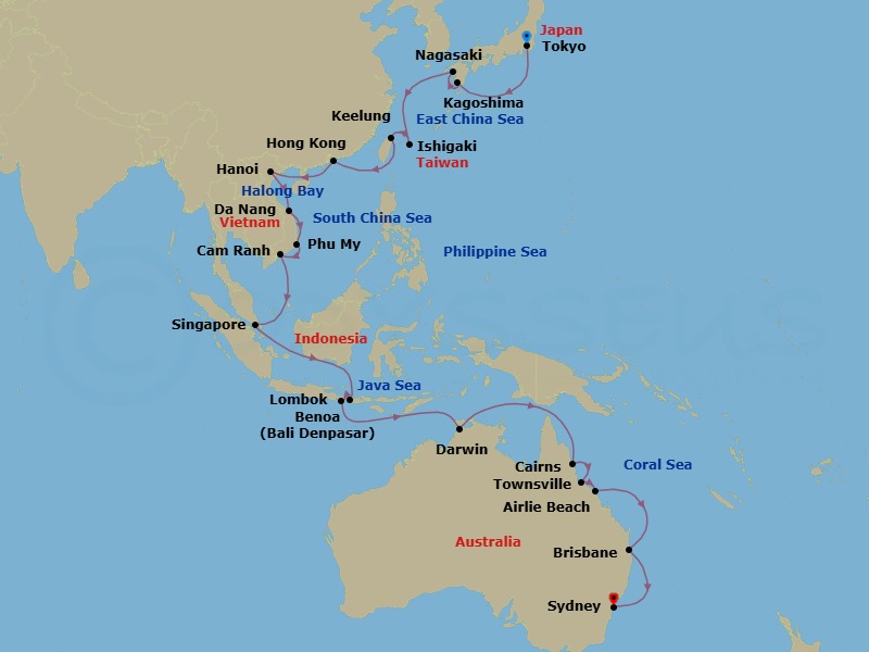 Itinerary map