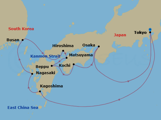 Itinerary map