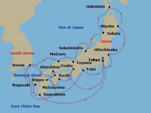 Itinerary map
