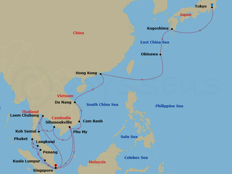 Itinerary map