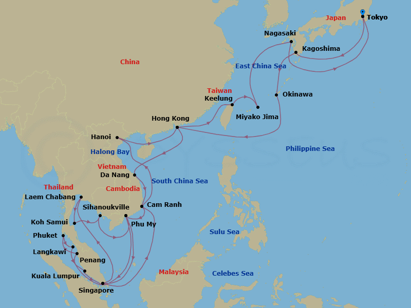 Itinerary map