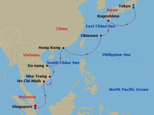 Itinerary map