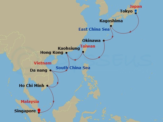 Itinerary map