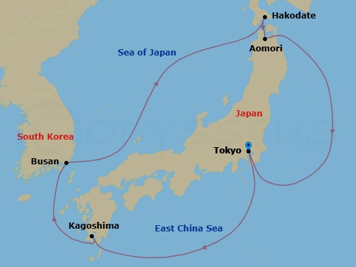 Itinerary map
