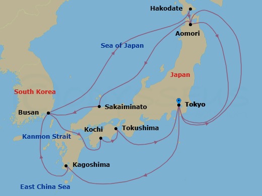 Itinerary map