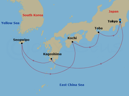 Itinerary map