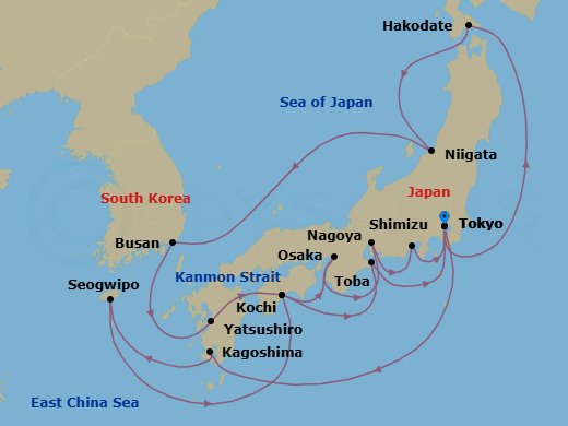 Itinerary map