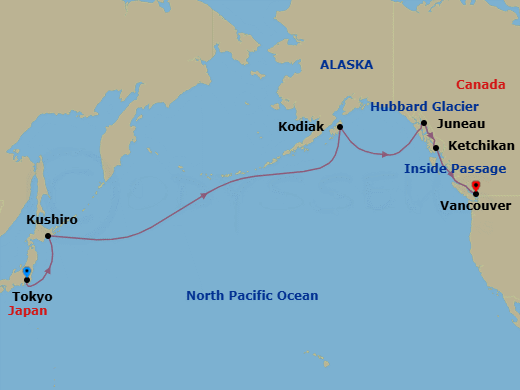 Itinerary map